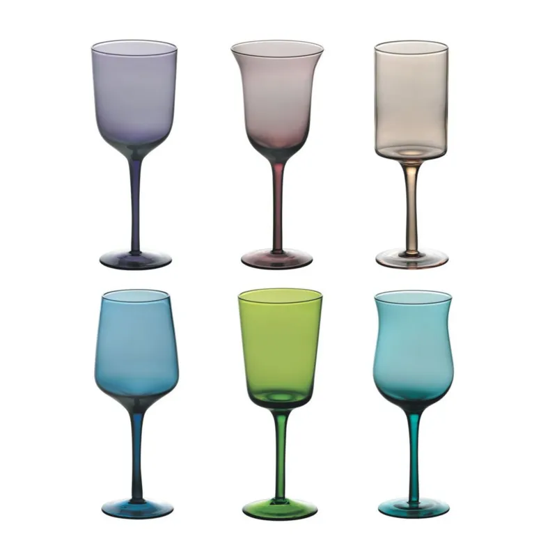 DISEGUALE SET 6 CALICI COLORI ASSORTITI Subito Disponibile