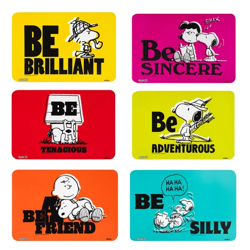 PEANUTS BE SET 6 TOVAGLIETTE DECORI VARI 43,5X29 CM Non Perdere