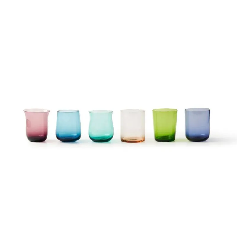 Offerta Del Giorno DISEGUALE SET 6 BICCHIERI COLORI ASSORTITI