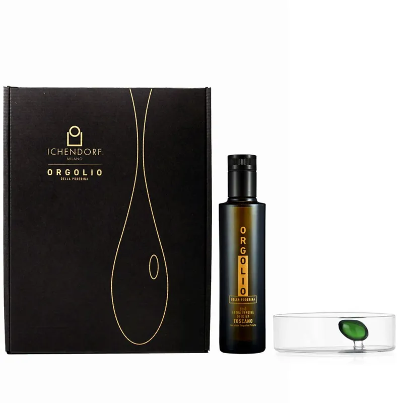 TRAVASI SET PIATTINO CON OLIO EVO BIO ORGOLIO DELLA PODERINA 250 ML Nuova Collezione