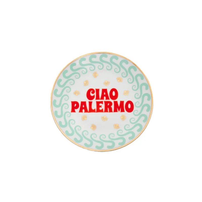 Popolare CIAO MONDO PIATTINO CIAO PALERMO 15 CM