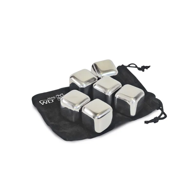 ROMA LINE SET 6 CUBETTI RAFFREDDA DRINK ACCIAIO INOX Più Venduto