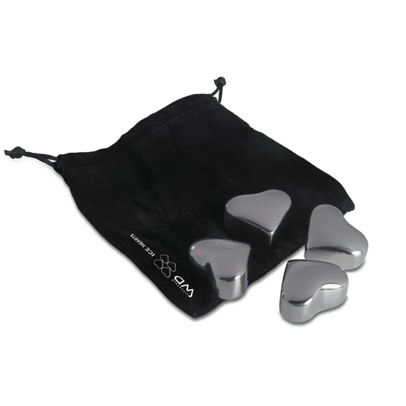 Professionale ROMA LINE SET 4 CUORI RAFFREDDA DRINK ACCIAIO INOX