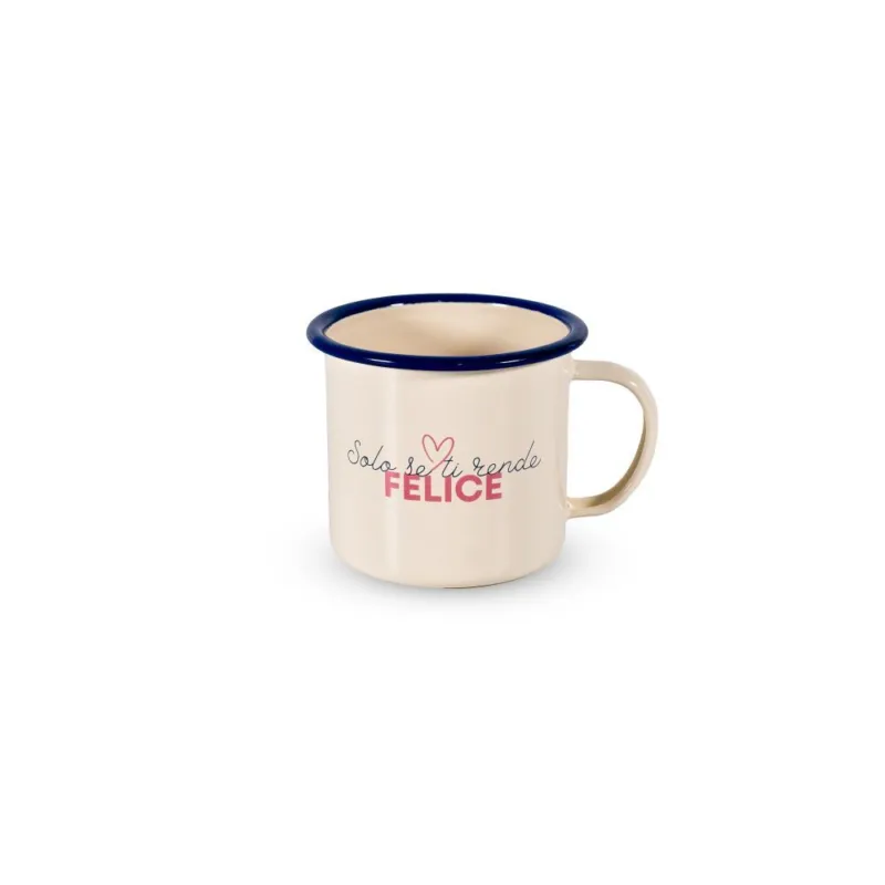 BREST LINE MUG IN LATTA SOLO SE TI RENDE FELICE 350ML Offerta Lampo