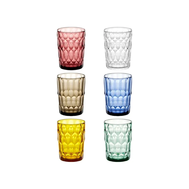 Professionale VANITY SET 6 BICCHIERI ALTI 480 CC COLORI ASSORTITI