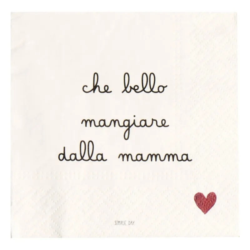 Prezzo Scontato TOVAGLIOLI DI CARTA CHE BELLO MANGIARE DALLA MAMMA 20 PZ 33X33
