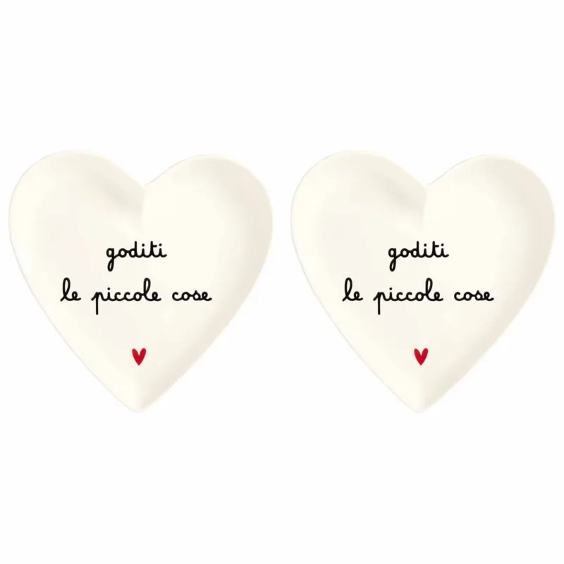 SET 2 PIATTI CUORE 18 CM GODITI LE PICCOLE COSE Saldi