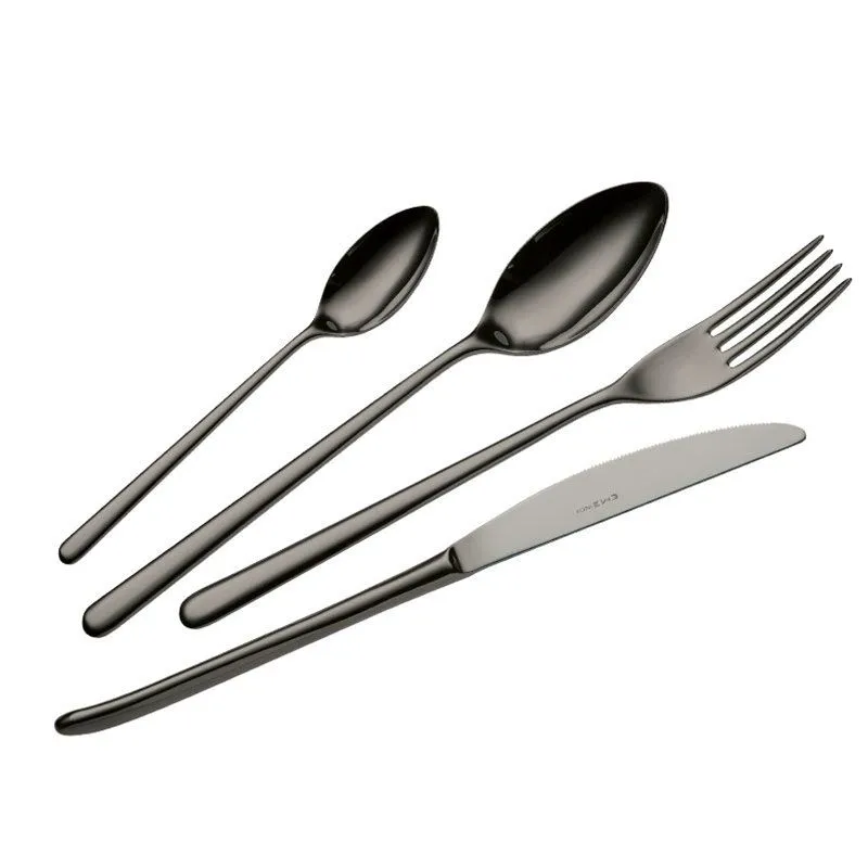 VENICE GUN METAL SERVIZIO POSATE 24 PZ Ultimissimo Modello