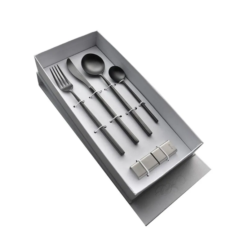 KYOTO SABBIATO BLACK SERVIZIO TAVOLA 30PZ Compra Adesso
