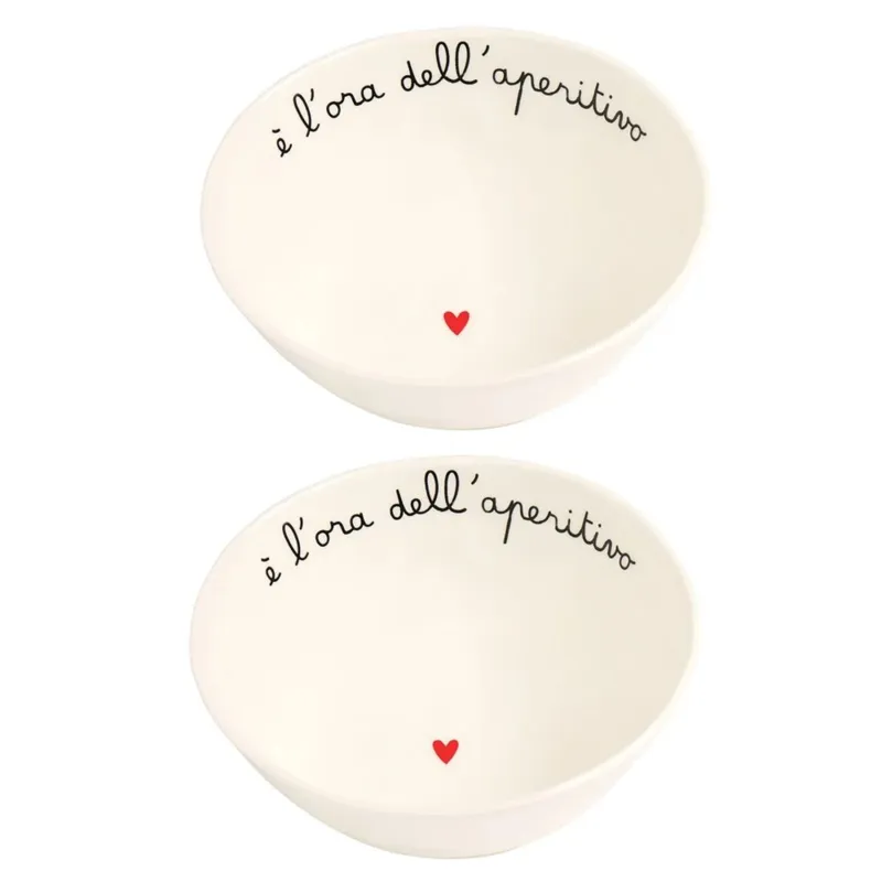 SET 2 COPPETTE E‘ L‘ORA DELL‘APERITIVO 15,5 CM Super Prezzo