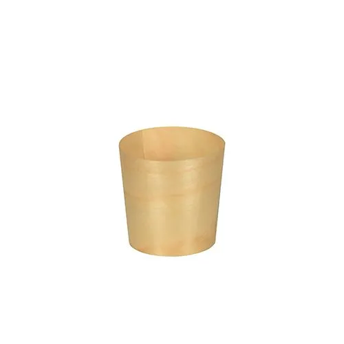 PURE COPPETTE ROTONDE IN LEGNO D.4,5 CM-4,5 CM 50 PZ FINGERFOOD Pagamento Sicuro