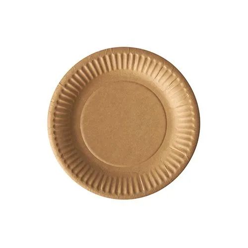 Scelto Dai Clienti PURE PIATTI DI CARTA DI PURA CELLULOSA ROTONDO D.15 CM MARRONE 20 PZ