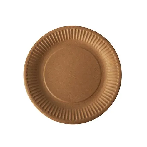 PURE PIATTI DI CARTA DI PURA CELLULOSA ROTONDO D.19 CM MARRONE 20 PZ Prezzo Scontato