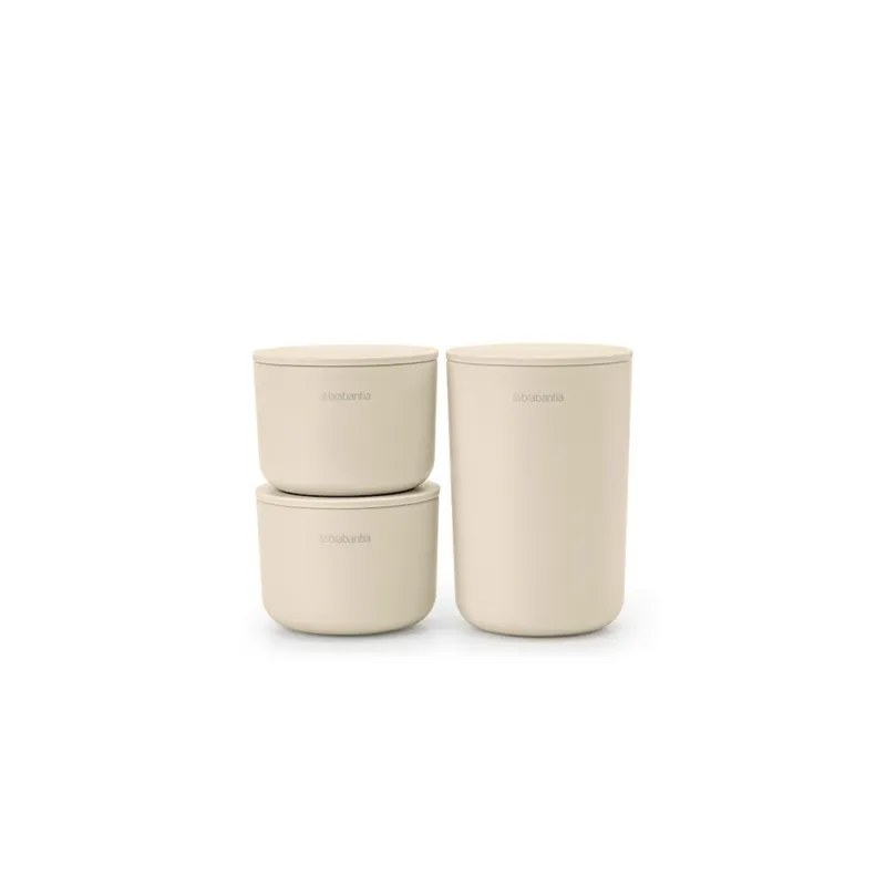 Prezzo Conveniente RENEW SET 3 CONTENITORI DA BAGNO SOFT BEIGE