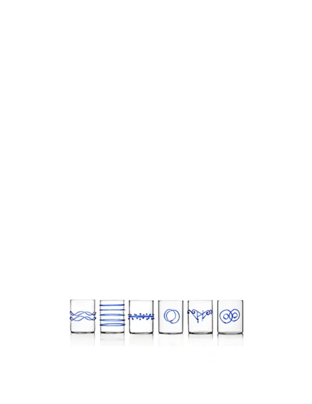 Soddisfatti O Rimborsati Ichendorf Deco Blue Bicchieri Acqua Set 6 Pz