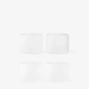 Ferm Living Ripple Bicchieri Bassi - Set 4 Pz - Satinati Offerta Lampo