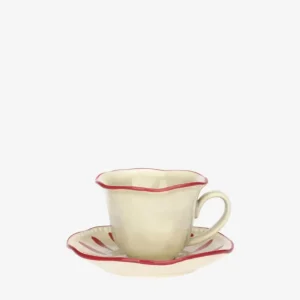 Non Perdere Rose&Tulipani Domitilla Tazza Caffè con piattino