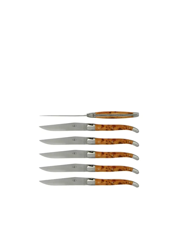 Ultime Pezzi Forge De Laguiole Coltelli da tavola set da 6