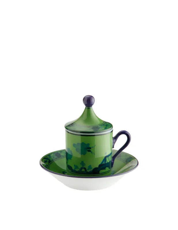 Ginori 1735 Set Caffè Per Due Oriente Italiano Malachite - Verde Ultimissimo Modello