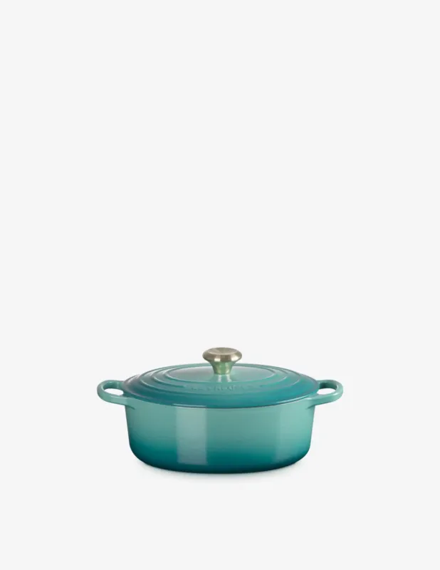 Miglior Prezzo Le Creuset Evolution Cocotte Ovale Evolution 27cm con Pomolo Oro