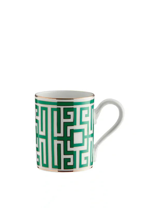 Ginori 1735 Mug Labirinto Smeraldo - Verde Prezzo Conveniente