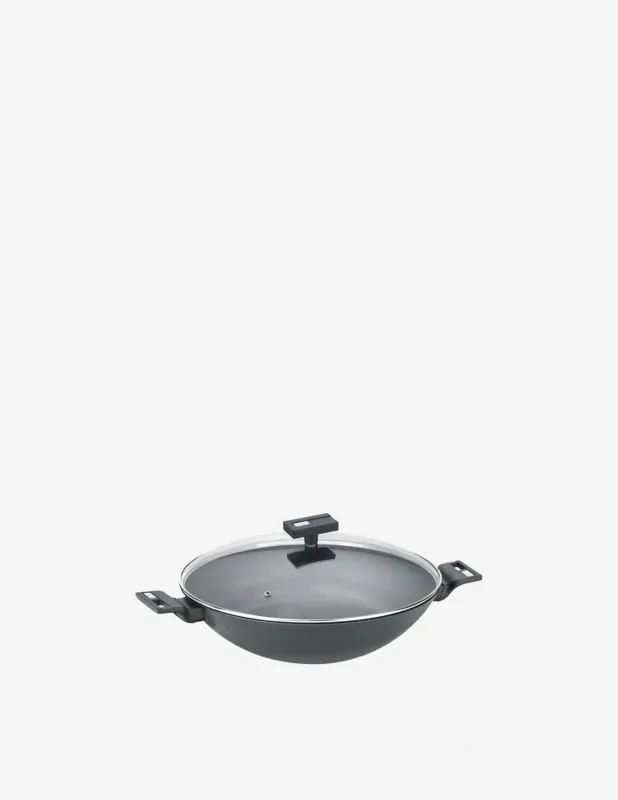 Berndes Wok 36 Cm 2 Manici Con Coperchio Vetro B Smart Soddisfatti O Rimborsati