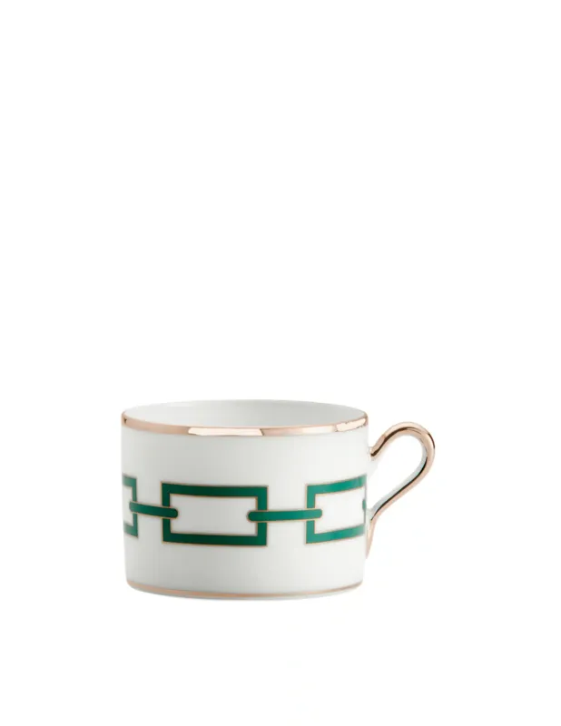 Prezzo Conveniente Ginori 1735 Tazza Tè Catene Smeraldo - Verde