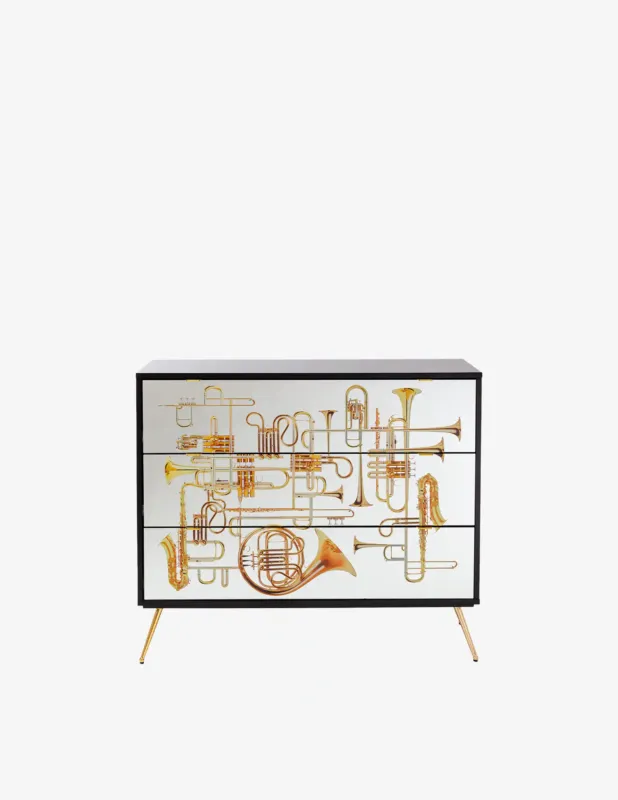 Popolare Seletti Trumpets Cassettiera 3 cassetti - Multicolor