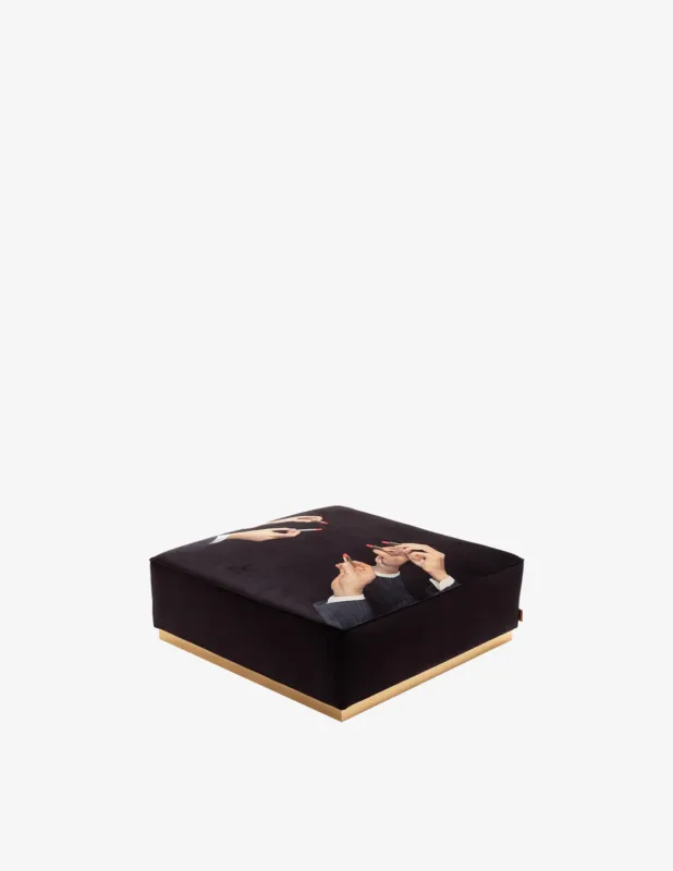 Scelto Dai Clienti Seletti Pouf "Toiletpaper Home" Lipsticks Black