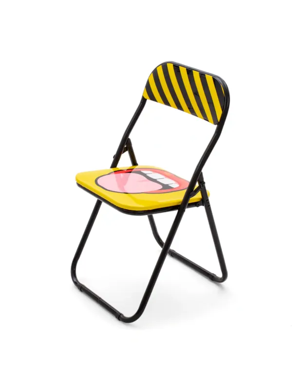 Spedizione Espresso Seletti Sedia Metallo Pieghevole "Studio Job-Blow" Tongue New