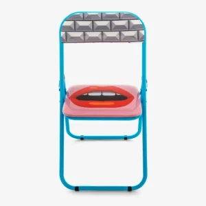 Seletti Studio Job-Blow Metal Folding Chair Mouth New Soddisfatti O Rimborsati