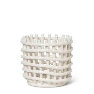 Ordina Subito Ferm Living Cestino in ceramica - Small - Off-White