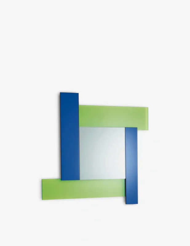 Spedizione Espresso Glas Italia Specchio Di Dioniso 2 Verde/Blu