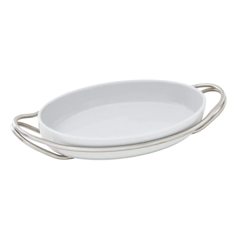 Miglior Prezzo New Living Pirofila ovale con supporto