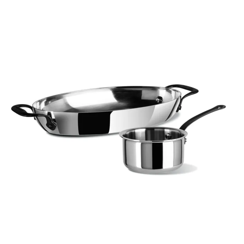 Home Chef Gourmet Duo, set 2 pezzi con tegame e scaldaburro Economico