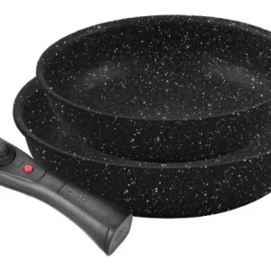 Compra Online Set padelle Ballarini 1011615 BOLZANO manico amovibile Nero