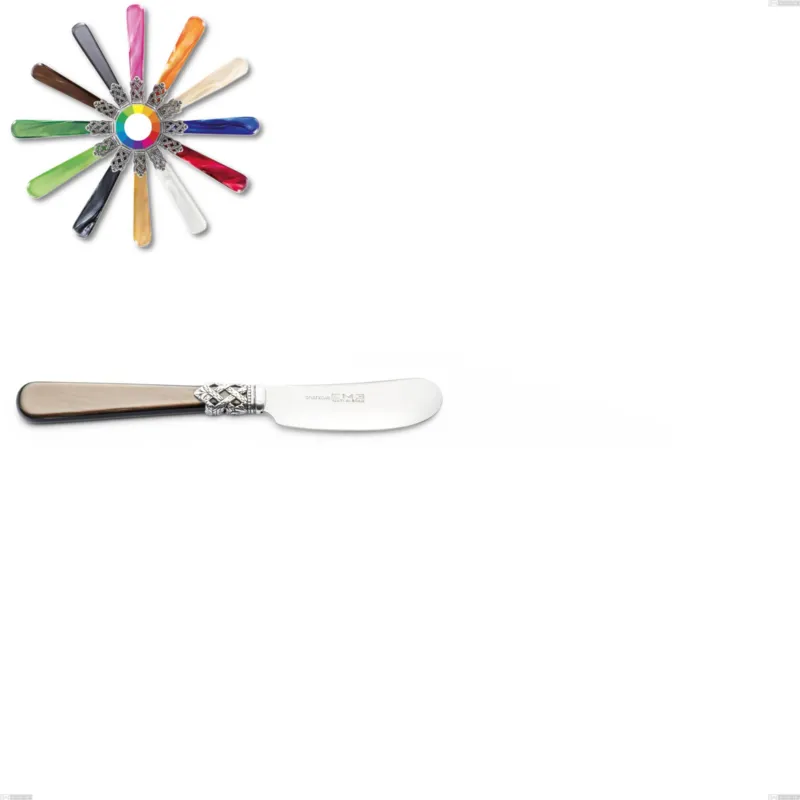 Offerta Lampo Spalmaburro piccolo Ginevra, (acciaio 18.10 aisi304), manico in nylon, Lunghezza 135 mm Eme Posaterie marrone perlato 1124
