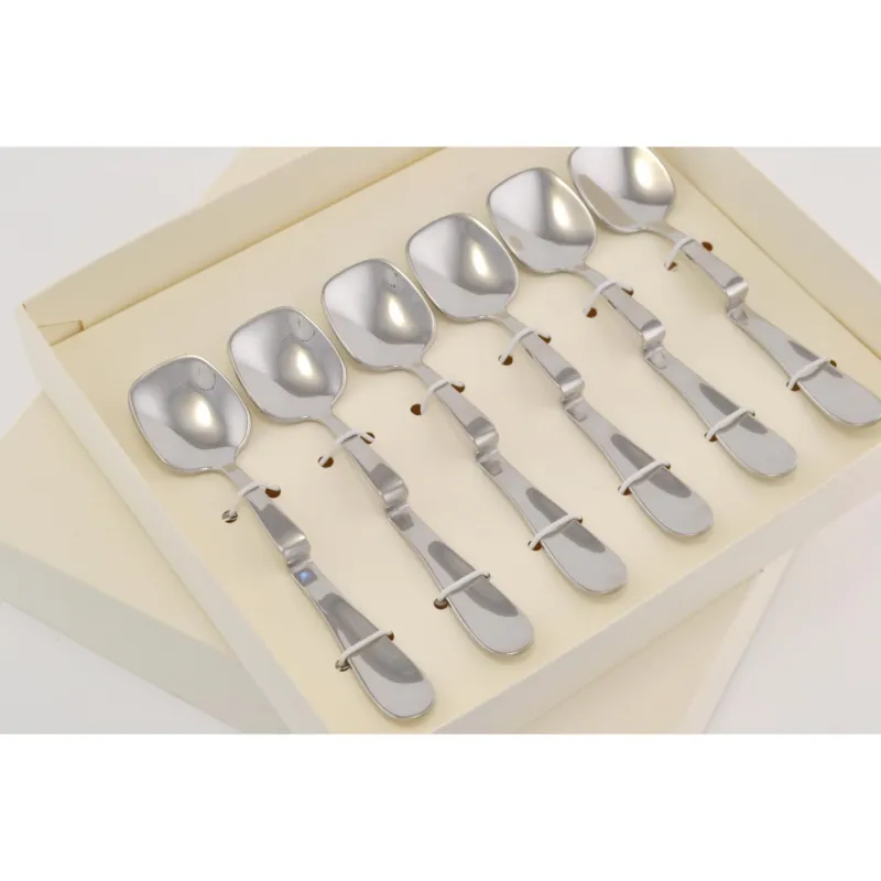 Cucchiaini da Gelato 6 pezzi Magic in acciaio inox 18/10 Lucido spessore 2 mm in confezione Bomboniera Eme Posaterie Compra Adesso