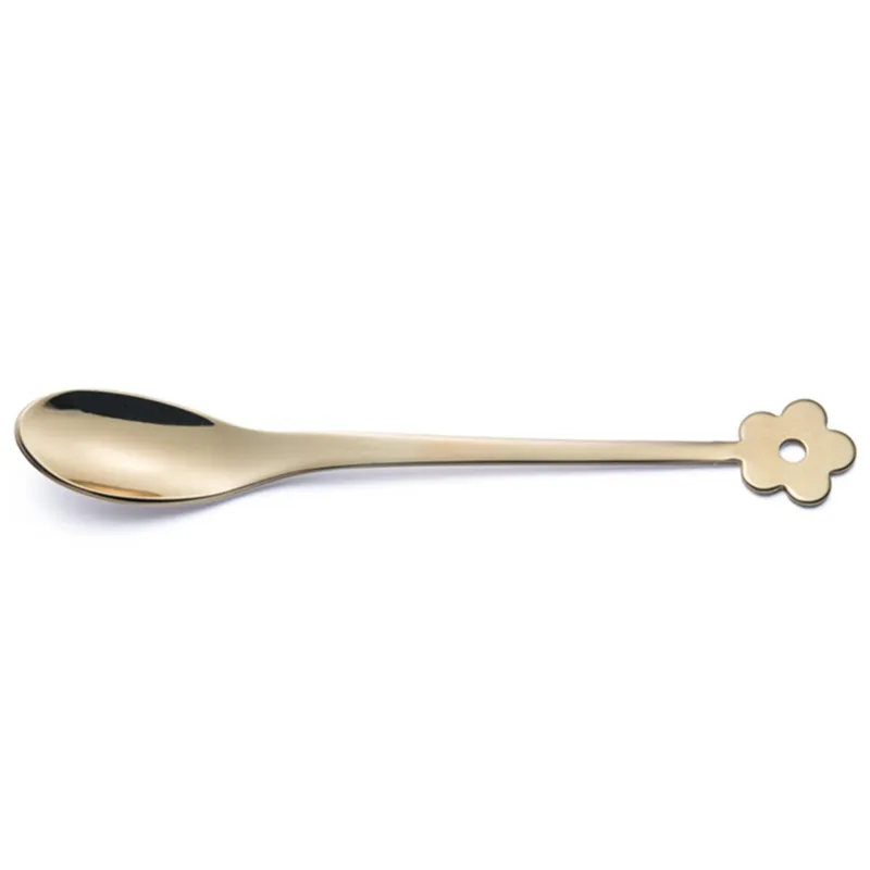 Cucchiaino Cappuccino e Macedonia CADEAU in acciaio 18.10 AISI430 126 mm Margherita ROSE‘brunito oro lucido Eme Posaterie Compra Oggi Stesso