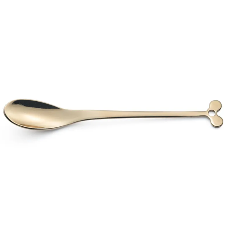 Cucchiaino Cappuccino e Macedonia CADEAU in acciaio 18.10 AISI430 126 mm Elica ROSE‘ brunito oro lucido Eme Posaterie Novità
