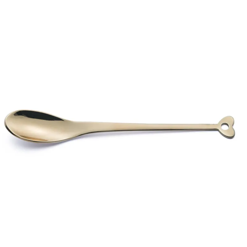 Più Venduto Cucchiaino Cappuccino e Macedonia CADEAU in acciaio 18.10 AISI430 126 mm cuore ROSE‘ brunito oro lucido Eme Posaterie