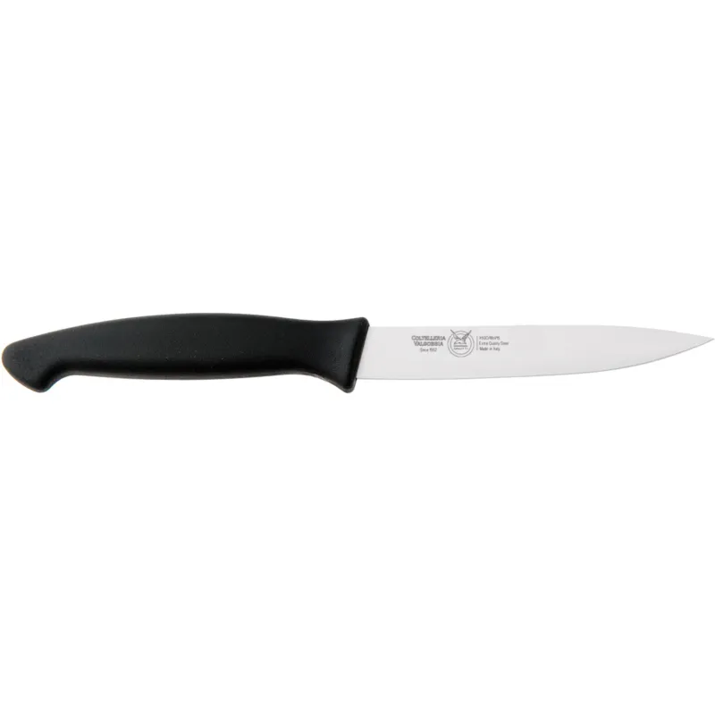 Nuovo Arrivo coltello cucina spelucchino cm 11, colore nero , manico in gomma termoplastica Coltelleria Valgobbia