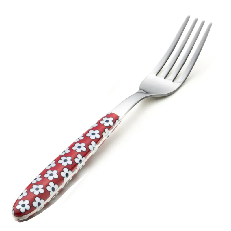 Promozione Esclusiva Forchetta da tavola colorato 1 pezzo VERO MARGARITA Rosso 11 18/C Eme Posaterie