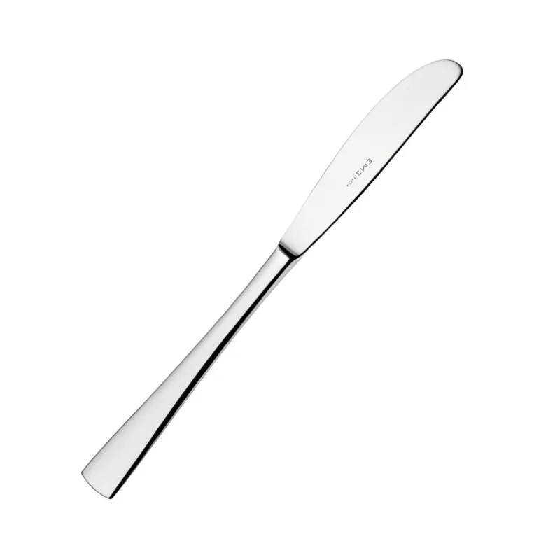 Prezzo Scontato Coltello da tavola ALFA in acciaio 18.10 AISI304 lunghezza 220 mm manico in acciaio lucido lavabili in lavastoviglie Eme Posaterie