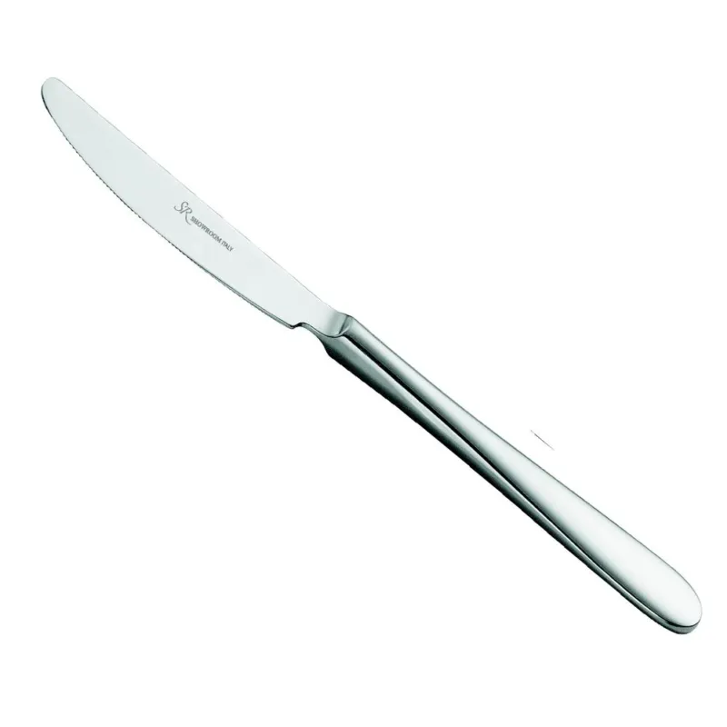 Coltello da tavola 900 in acciaio 18.10 AISI430, spessore 3 mm Lunghezza 215 mm manico in acciaio lucido lavabili in lavastoviglie Eme Posaterie Prezzo Conveniente
