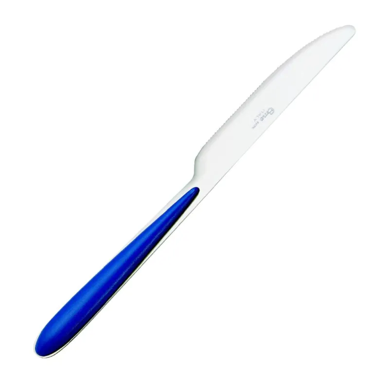 Spedito Oggi Coltello da tavola CARIBE in acciaio 18.C manico in abs lavabili in lavastoviglie Eme Posaterie blu 2
