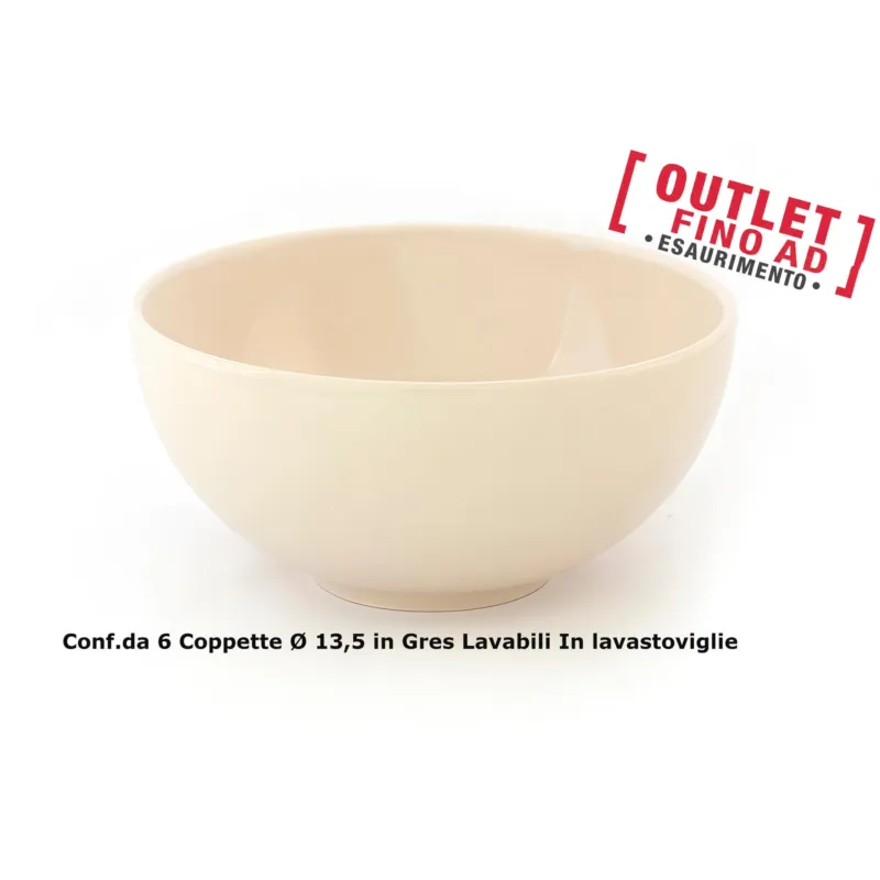 Coppette da Macedoni 6 pezzi diametro 13x13x h11 cm - 250 Ml in GRES adatto alla lavastoviglie colore Bianco Kaleidosmilano Nuova Collezione