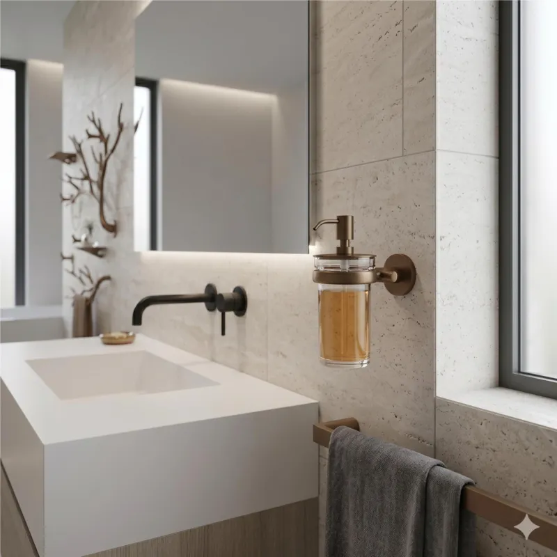 Popolare Porta Dispenser Appeso da Muro LIGNO Dimensioni 10x13,5x h 19 cm Finitura verniciato bronzo opaco Ispirata i rami di un albero Made In Italy IBB 1974