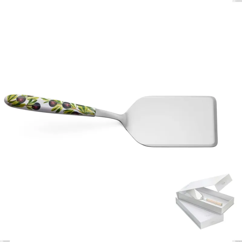 Confezione a libro 1 pezzo pala lasagne Vero Taggia, acciaio 18.0 nickel free, manicatura pbt sublimato acciaio lucido Eme Posaterie Nuova Collezione