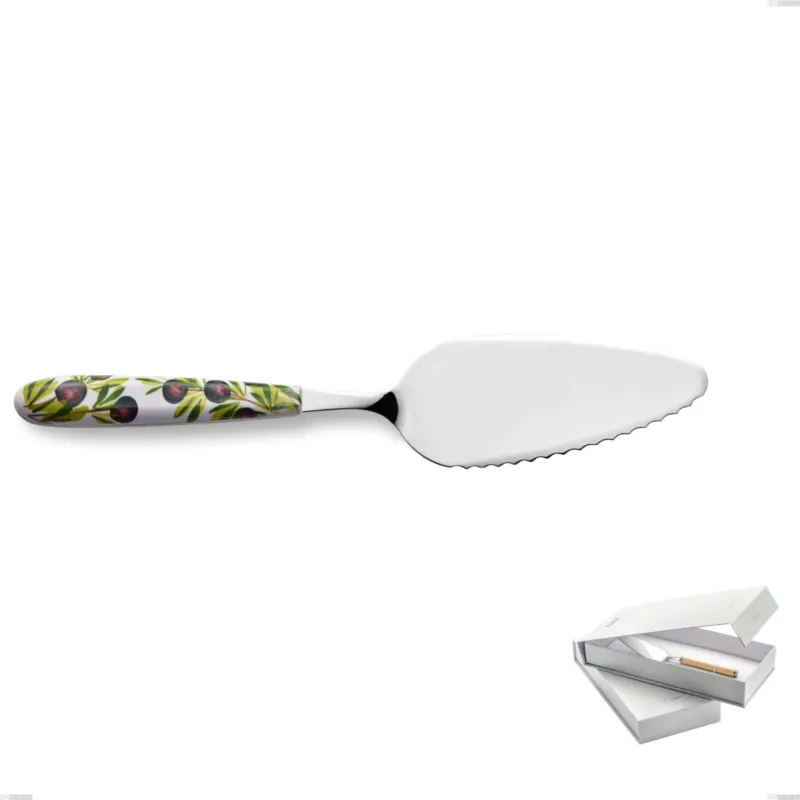 Compra Adesso Confezione a libro 1 pezzo pala torta Vero Taggia, acciaio 18.0 nickel free, manicatura pbt sublimato acciaio lucido Eme Posaterie